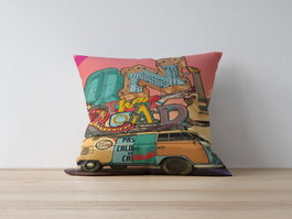 Aberto Design Funda de Cojín Multicolor 43 x 43 cm